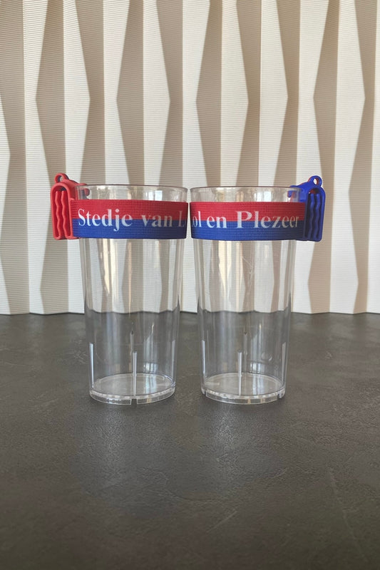 Clip A Cup « Stedje van Lol en Plezeer » avec lanière de luxe