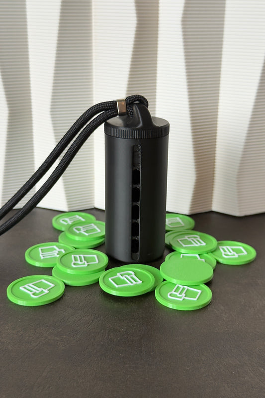 „Night” Münzhalter mit luxuriösem Schlüsselband