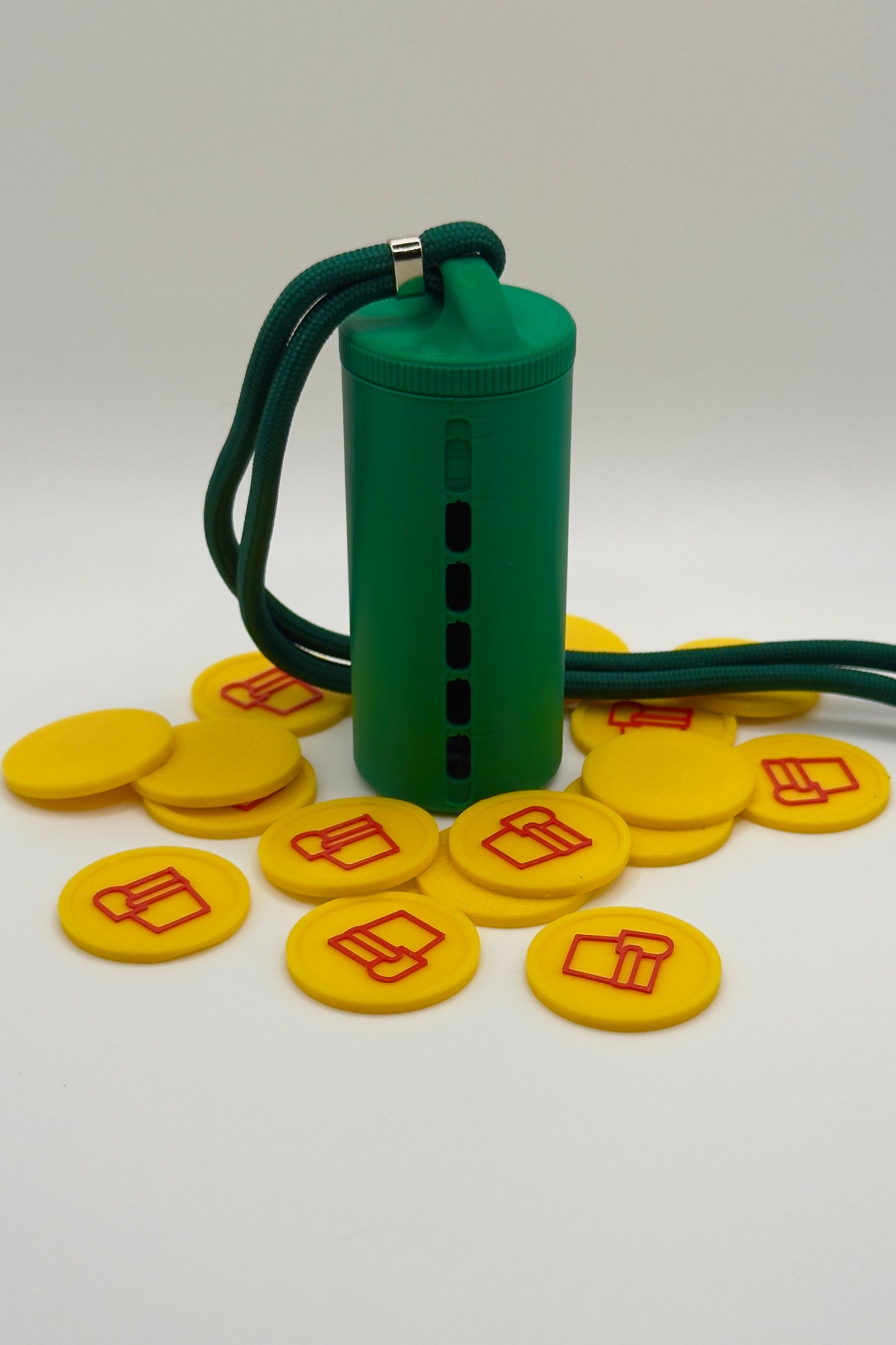 Porte-jetons « Mean Green » avec Lanière de Luxe