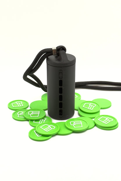 „Night” Münzhalter mit luxuriösem Schlüsselband