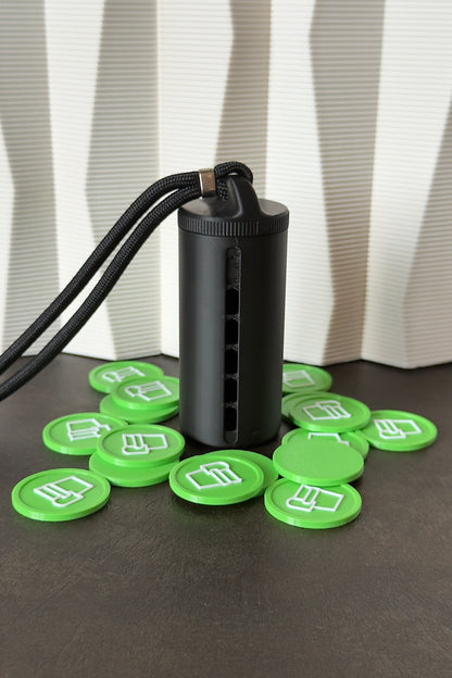 „Night” Münzhalter mit luxuriösem Schlüsselband